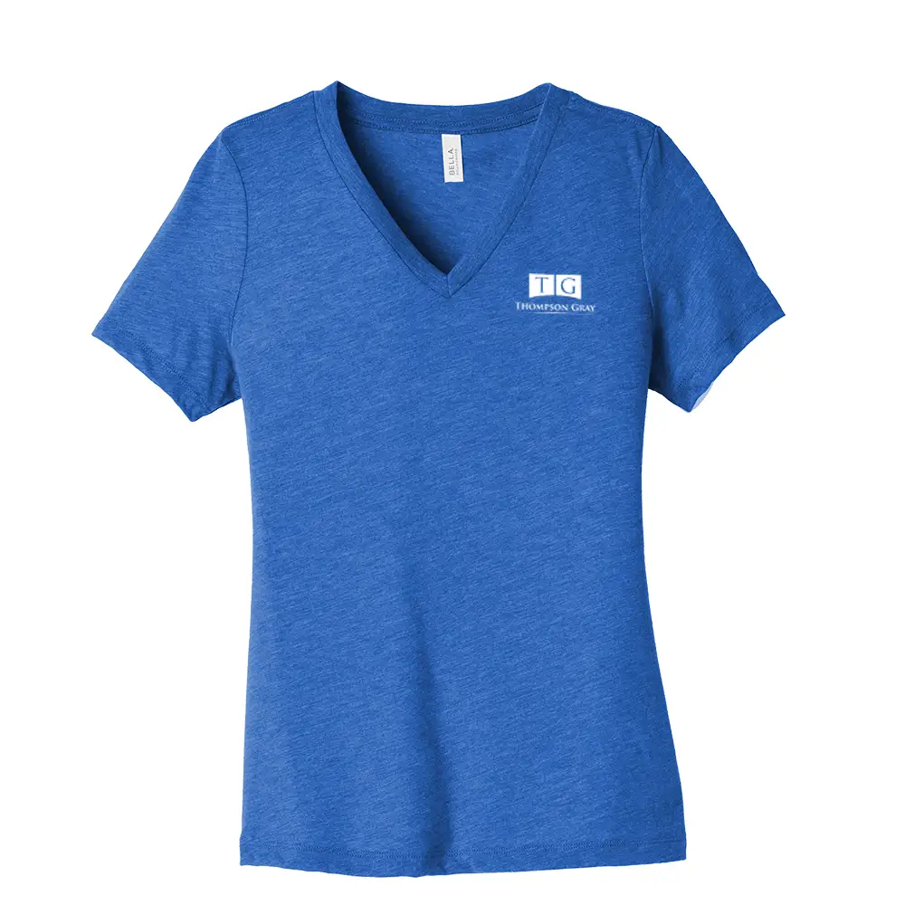 BELLA + CANVAS - Women's Relaxed Triblend Short Sleeve V-Neck Tee